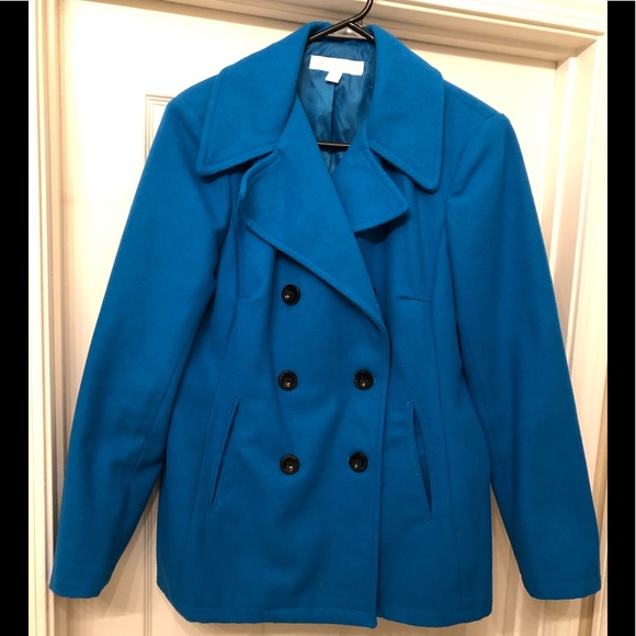NY&Co Turquoise Peacoat - Picture 1 of 2